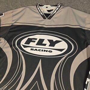 Fly Racing Free Ride Jersey Mens XL Black Gray Racing Motocross ATV Dirtbike